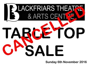 Table Top Sale - 6th Nov - CANCELLED
