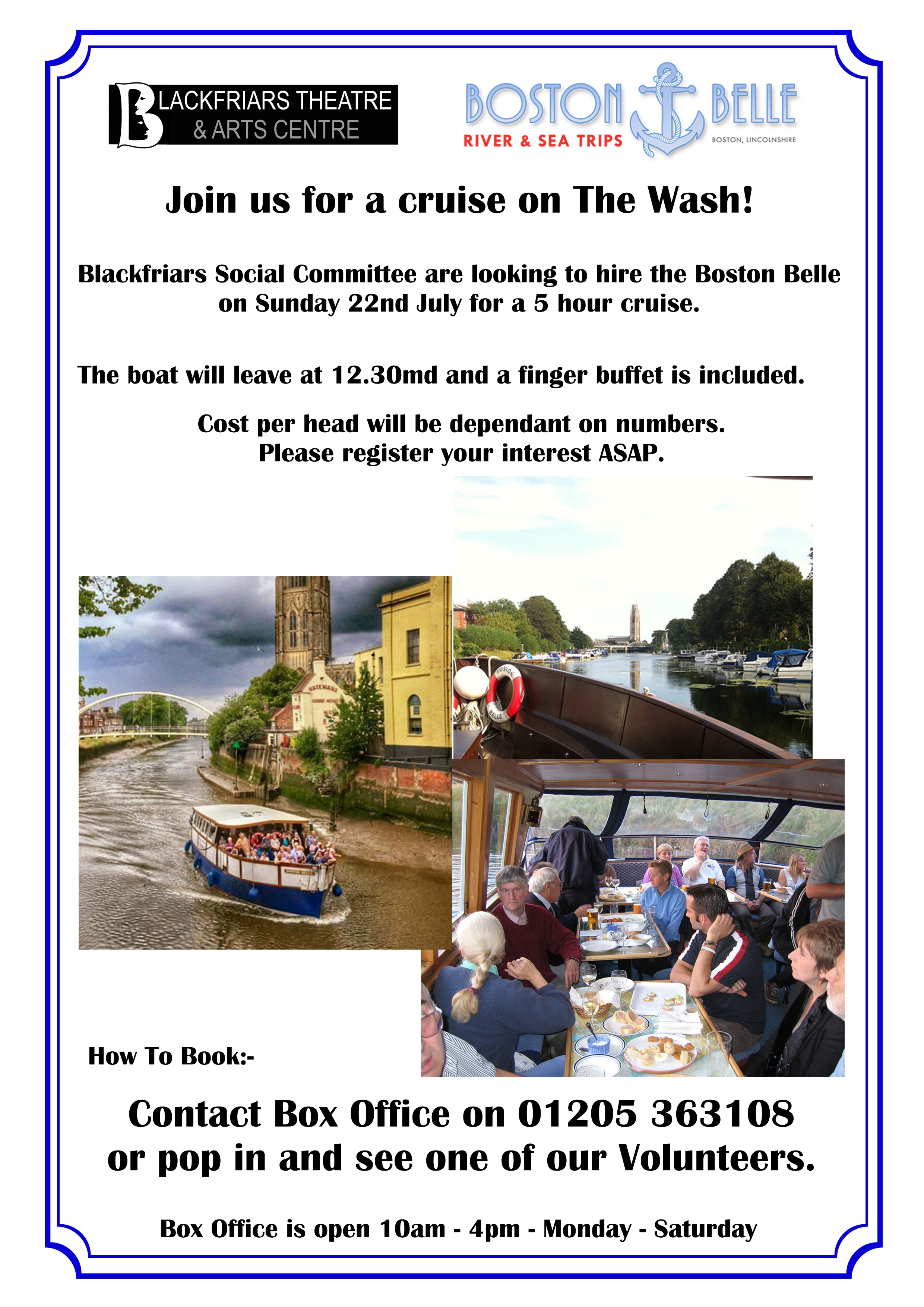 Take a Cruise around the Wash with the Blackfriars Social Committee