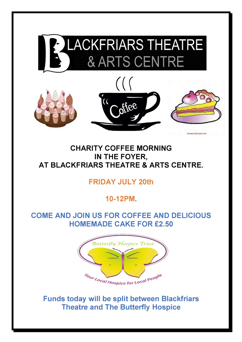Coffee Morning 20th July in association with The Butterfly Hospice