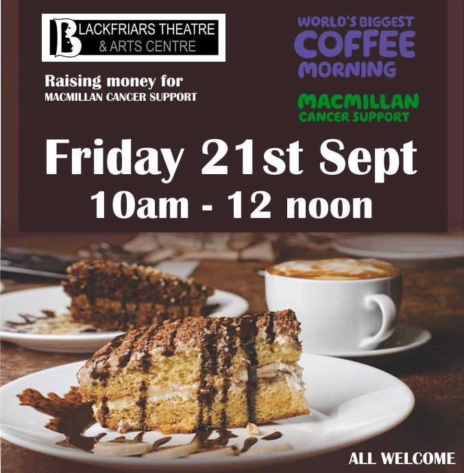MacMillan Big Coffee Morning - Friday 21st September