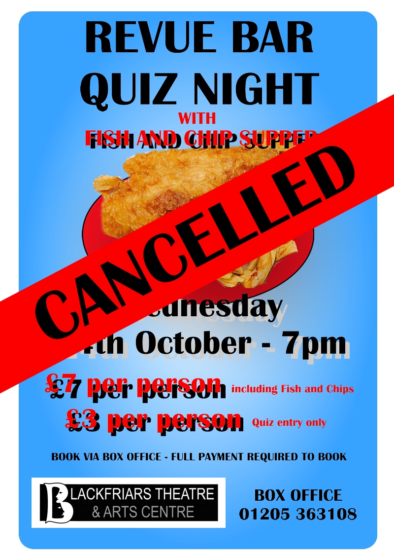 Fish and Chip Supper Quiz Night - CANCELLED