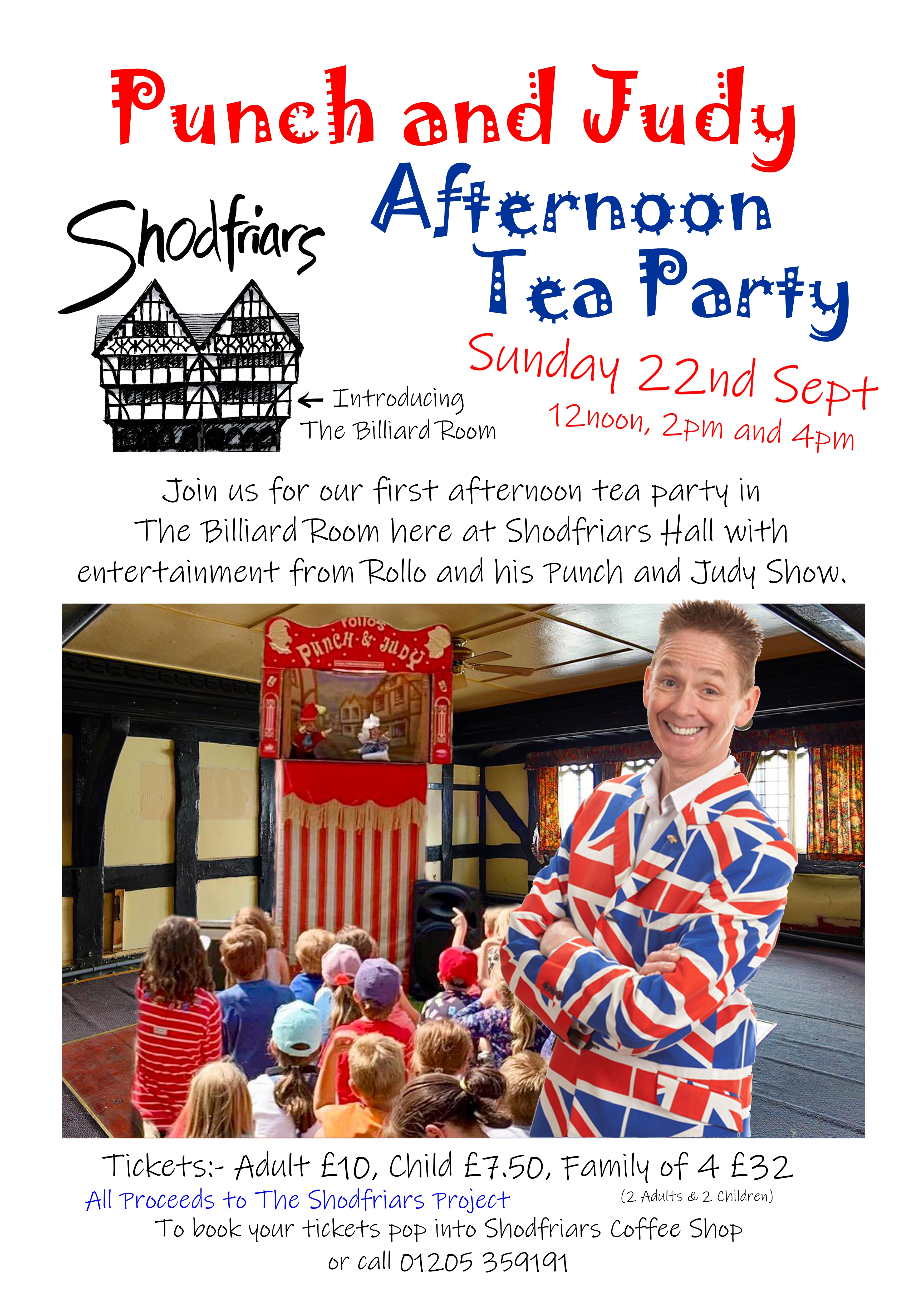Punch and Judy Afternoon Tea Party at Shodfriars Hall - Postponed