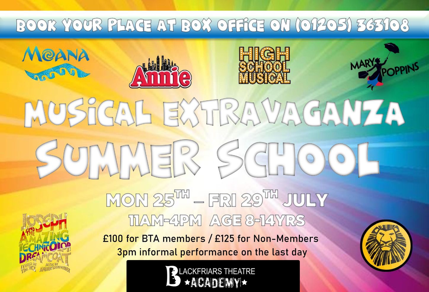 EXCITING NEWS!  Blackfriars Theatre Academy Summer School returns.
