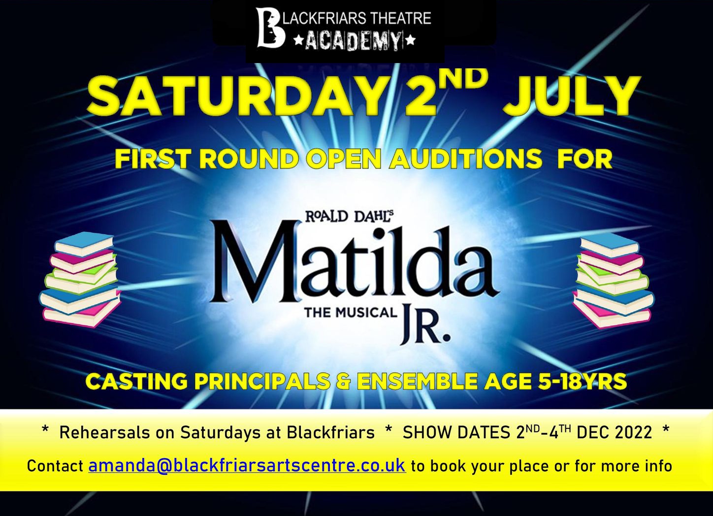 OPEN AUDITIONS - Roald Dahl's Matilda the Musical Jr.