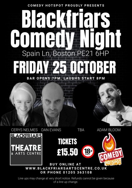 Blackfriars Comedy Night - October 2024